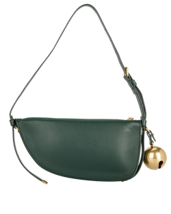 Mini Shield Shoulder Bag, Leather, Green, 8077761, DB, 3*